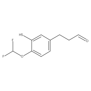 3-(4-(Difluoromethoxy)-3-mercaptophenyl)propanal Structure