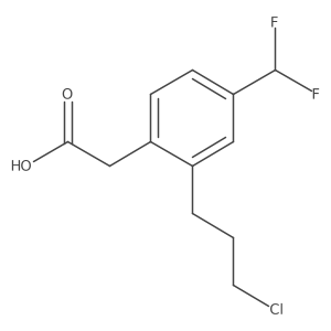 2-(3-Chloropropyl)-4-(difluoromethyl)phenylacetic acid结构式
