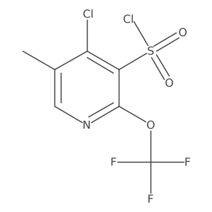 4-Chloro-5-methyl-2-(trifluoromethoxy)pyridine-3-sulfonyl chloride Structure