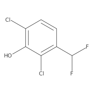 2,6-Dichloro-3-(difluoromethyl)phenol结构式