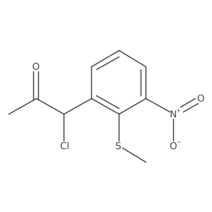 1-Chloro-1-(2-(methylthio)-3-nitrophenyl)propan-2-one结构式