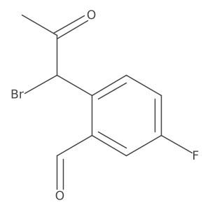 2-(1-Bromo-2-oxopropyl)-5-fluorobenzaldehyde结构式