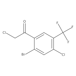 2'-Bromo-4'-chloro-5'-(trifluoromethyl)phenacyl chloride结构式