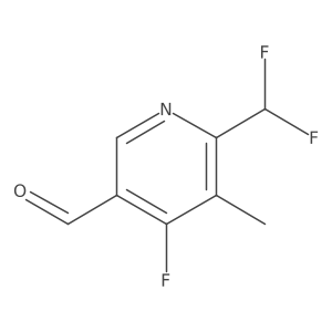 2-(Difluoromethyl)-4-fluoro-3-methylpyridine-5-carboxaldehyde结构式