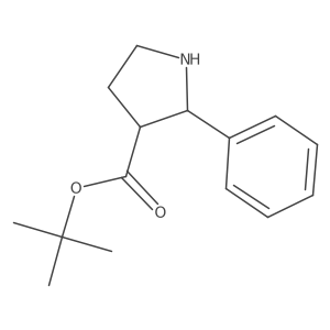 Tert-butyl (2S,3R)-2-phenylpyrrolidine-3-carboxylate结构式