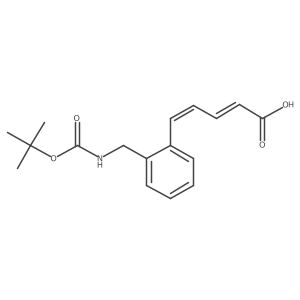 (2E,4E)-5-[2-[[[(1,1-Dimethylethoxy)carbonyl]amino]methyl]phenyl]-2,4-pentadienoic acid结构式