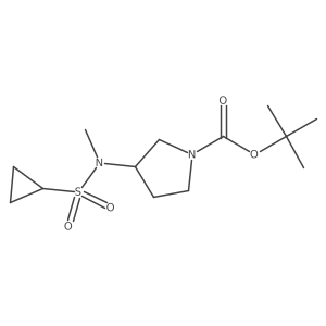 tert-butyl 3-(N-methylcyclopropanesulfonamido)pyrrolidine-1-carboxylate结构式