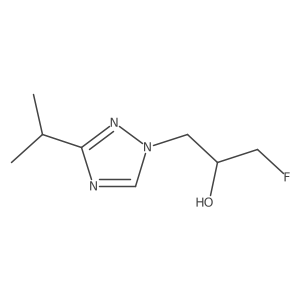 1-fluoro-3-[3-(propan-2-yl)-1H-1,2,4-triazol-1-yl]propan-2-ol结构式