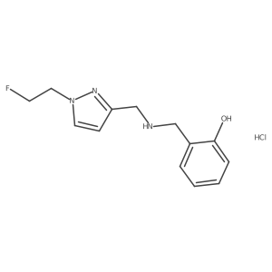2-[[[1-(2-Fluoroethyl)pyrazol-3-yl]methylamino]methyl]phenol;hydrochloride结构式