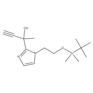 2-(1-(2-((tert-butyldimethylsilyl)oxy)ethyl)-1H-imidazol-2-yl)but-3-yn-2-ol结构式