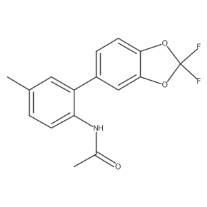 N-[2-(2,2-difluoro-1,3-benzodioxol-5-yl)-4-methylphenyl]acetamide结构式