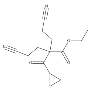 Ethyl 4-cyano-2-(2-cyanoethyl)-2-cyclopropanecarbonylbutanoate结构式