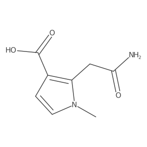 2-(Carbamoylmethyl)-1-methyl-1H-pyrrole-3-carboxylic acid结构式