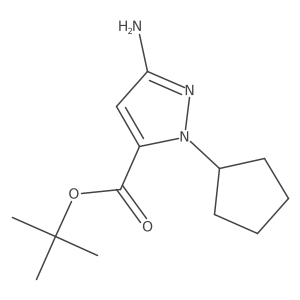 tert-butyl 3-amino-1-cyclopentyl-1H-pyrazole-5-carboxylate Structure