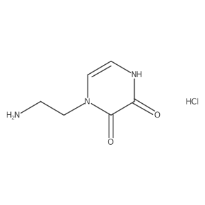 1-(2-Aminoethyl)-1,2,3,4-tetrahydropyrazine-2,3-dione hydrochloride结构式