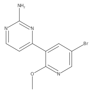 4-(5-Bromo-2-methoxy-3-pyridinyl)-2-pyrimidinamine结构式