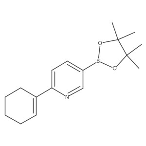 6-(Cyclohex-1-en-1-yl)pyridine-3-boronic acid pinacol ester结构式