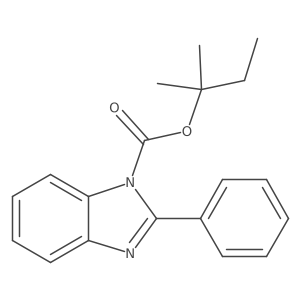 1,1-Dimethylpropyl 2-phenyl-1H-benzimidazole-1-carboxylate结构式