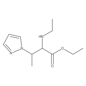 ethyl 2-(ethylamino)-3-(1H-pyrazol-1-yl)butanoate Structure