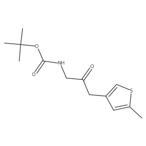 tert-butyl N-[3-(5-methylthiophen-3-yl)-2-oxopropyl]carbamate Structure