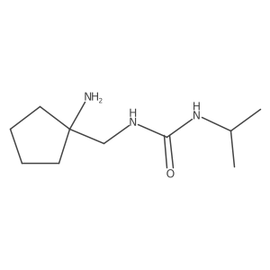 1-[(1-Aminocyclopentyl)methyl]-3-(propan-2-yl)urea结构式