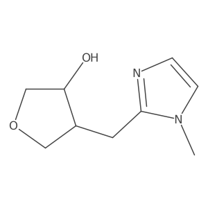 4-[(1-methyl-1H-imidazol-2-yl)methyl]oxolan-3-ol结构式