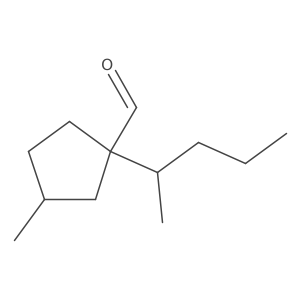3-Methyl-1-(pentan-2-yl)cyclopentane-1-carbaldehyde Structure