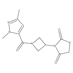 3-(1-(1,3-dimethyl-1H-pyrazole-5-carbonyl)azetidin-3-yl)thiazolidine-2,4-dione Structure