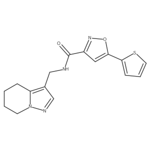 N-((4,5,6,7-tetrahydropyrazolo[1,5-a]pyridin-3-yl)methyl)-5-(thiophen-2-yl)isoxazole-3-carboxamide Structure