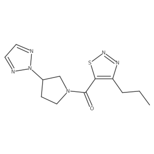 (3-(2H-1,2,3-triazol-2-yl)pyrrolidin-1-yl)(4-propyl-1,2,3-thiadiazol-5-yl)methanone结构式