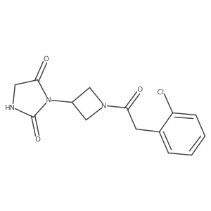 3-(1-(2-(2-Chlorophenyl)acetyl)azetidin-3-yl)imidazolidine-2,4-dione结构式