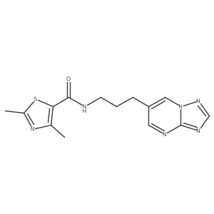 N-(3-([1,2,4]triazolo[1,5-a]pyrimidin-6-yl)propyl)-2,4-dimethylthiazole-5-carboxamide结构式