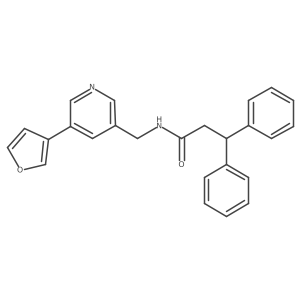 N-((5-(furan-3-yl)pyridin-3-yl)methyl)-3,3-diphenylpropanamide结构式