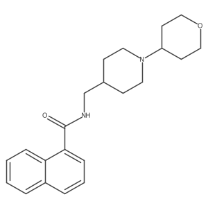 N-((1-(tetrahydro-2H-pyran-4-yl)piperidin-4-yl)methyl)-1-naphthamide结构式