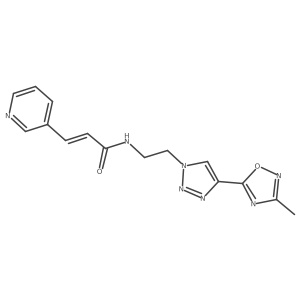 (E)-N-(2-(4-(3-methyl-1,2,4-oxadiazol-5-yl)-1H-1,2,3-triazol-1-yl)ethyl)-3-(pyridin-3-yl)acrylamide Structure
