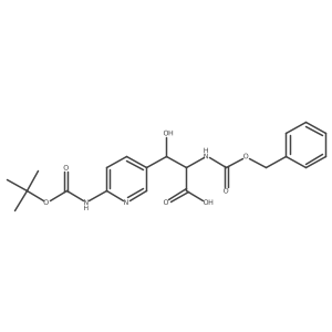 2-{[(Benzyloxy)carbonyl]amino}-3-(6-{[(tert-butoxy)carbonyl]amino}pyridin-3-yl)-3-hydroxypropanoic acid结构式