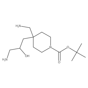 tert-Butyl 4-(3-amino-2-hydroxypropyl)-4-(aminomethyl)piperidine-1-carboxylate Structure