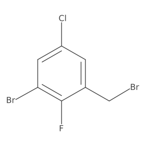 1-Bromo-3-(bromomethyl)-5-chloro-2-fluorobenzene结构式