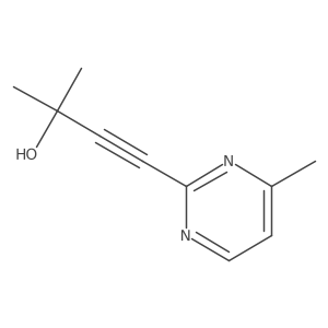 2-Methyl-4-(4-methylpyrimidin-2-yl)but-3-yn-2-ol结构式