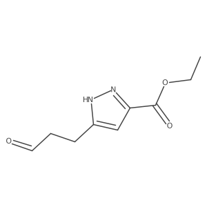 ethyl 5-(3-oxopropyl)-1H-pyrazole-3-carboxylate结构式