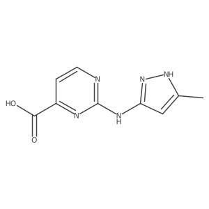 2-[(3-methyl-1H-pyrazol-5-yl)amino]pyrimidine-4-carboxylic acid结构式