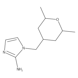 1-{[(2R,6S)-2,6-dimethyloxan-4-yl]methyl}-1H-imidazol-2-amine Structure