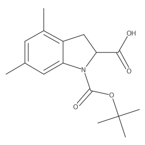 1-[(tert-butoxy)carbonyl]-4,6-dimethyl-2,3-dihydro-1H-indole-2-carboxylic acid Structure