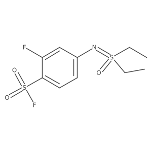 4-{[Diethyl(oxo)-lambda6-sulfanylidene]amino}-2-fluorobenzene-1-sulfonyl fluoride结构式