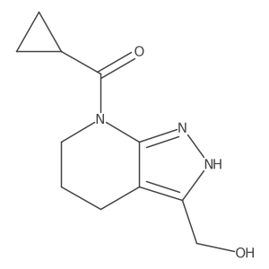 {7-cyclopropanecarbonyl-1H,4H,5H,6H,7H-pyrazolo[3,4-b]pyridin-3-yl}methanol结构式