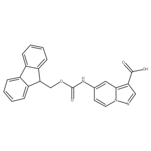 5-({[(9H-fluoren-9-yl)methoxy]carbonyl}amino)pyrazolo[1,5-a]pyridine-3-carboxylic acid结构式
