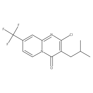 2-chloro-3-(2-methylpropyl)-8-(trifluoromethyl)-4H-pyrido[1,2-a]pyrimidin-4-one结构式