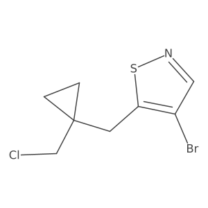 4-Bromo-5-{[1-(chloromethyl)cyclopropyl]methyl}-1,2-thiazole结构式