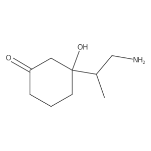 3-(1-Aminopropan-2-yl)-3-hydroxycyclohexan-1-one结构式