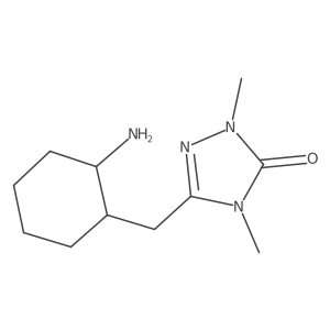 rac-3-{[(1R,2R)-2-aminocyclohexyl]methyl}-1,4-dimethyl-4,5-dihydro-1H-1,2,4-triazol-5-one结构式